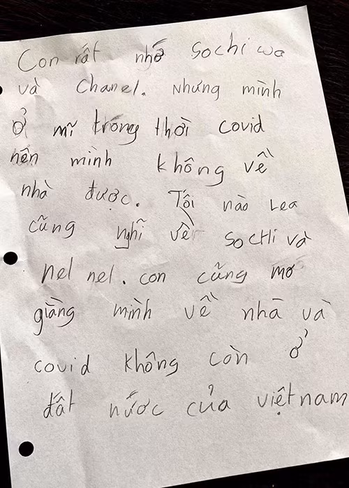 Bé Tép cũng bày tỏ hy vọng mẹ tìm được chuyến bay về nước.