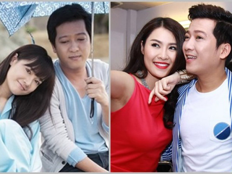 Cặp đôi yêu nhau mặn nồng, tuy nhiên cuộc tình này từng gặp trục trặc vì Trường Giang vướng tin đồn tình cảm với Quế Vân và Nam Em. Ảnh: Petrotimes