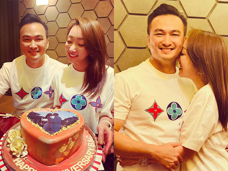 Mới đây, Chi Bảo và Lý Thùy Chang kỷ niệm ngày yêu nhau tại một nhà hàng sang trọng.