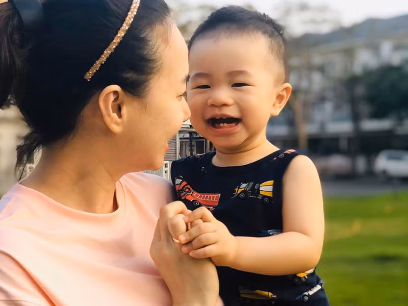 Cách đây 2 năm, Đinh Ngọc Diệp hạ sinh con trai đầu lòng cho Victor Vũ.