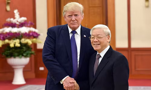 Tong bi thu, Chu tich nuoc gui dien mung TT Trump
