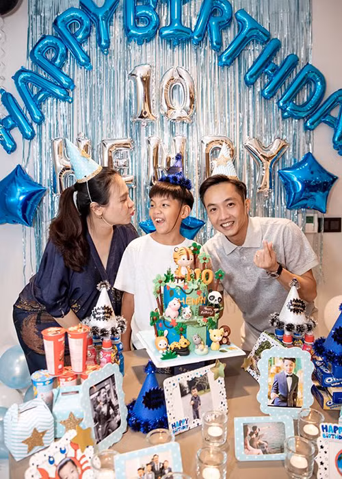 Bé Subeo - con trai của Cường Đô la gọi Đàm Thu Trang là mẹ.