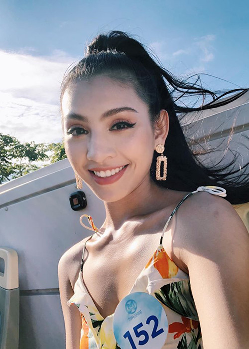 Thanh Tú là gương mặt khá quen thuộc với khán giả yêu thích các cuộc thi sắc đẹp.