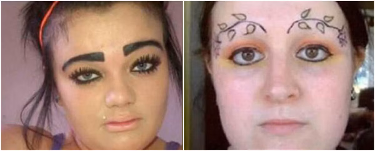 Thậm chí, cô nàng này còn xăm lông mày hình bông hoa để tạo nên sự khác biệt.