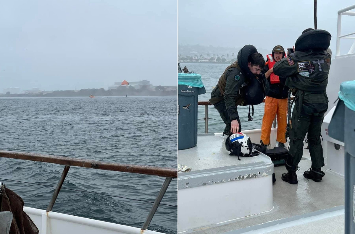 Tiêm kích tác chiến điện tử Mỹ rơi cắm đầu xuống Vịnh San Diego Tiem kich tac chien dien tu My roi cam dau xuong Vinh San Diego