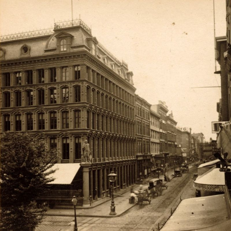 Tòa nhà Ledger ở Philadelphia, cuối thập niên 1850.