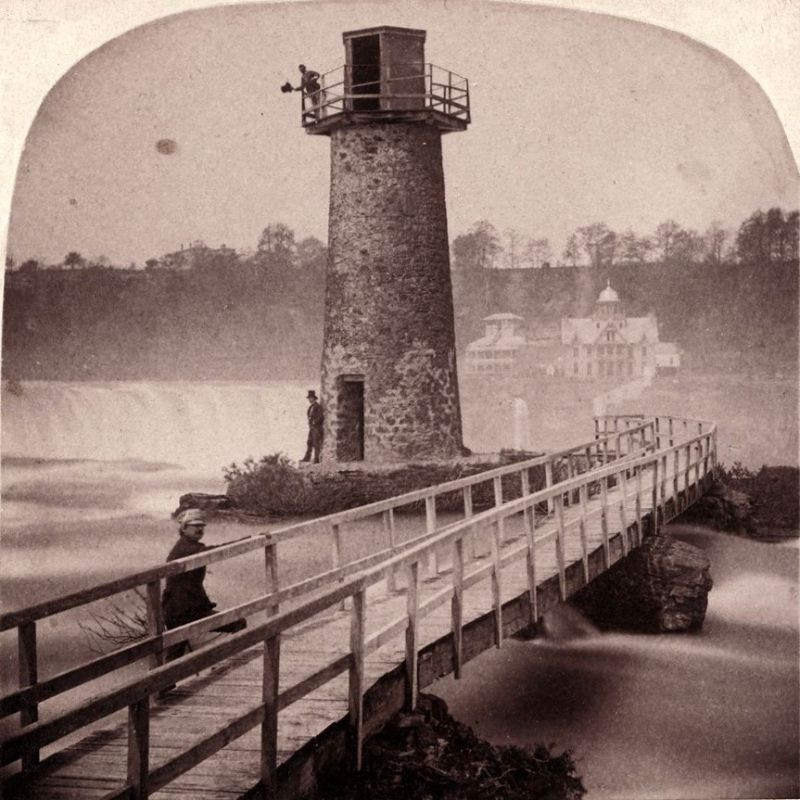 Tháp Terrapin ở đảo Goat, khu vực thác Niagara, 1858.