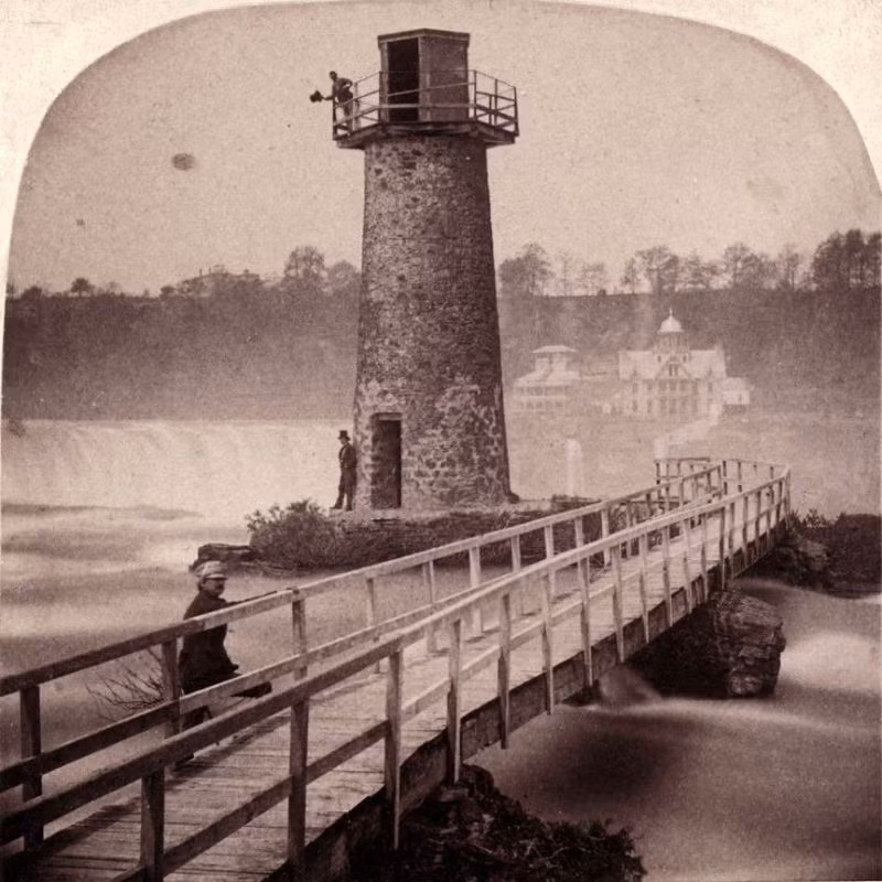 Tháp Terrapin ở đảo Goat, khu vực thác Niagara, 1858.