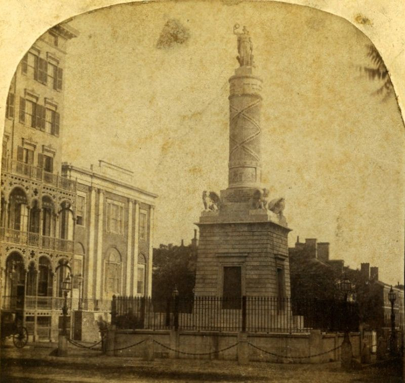 Đài tưởng niệm chiến tranh ở Baltimore, khoảng năm 1858.
