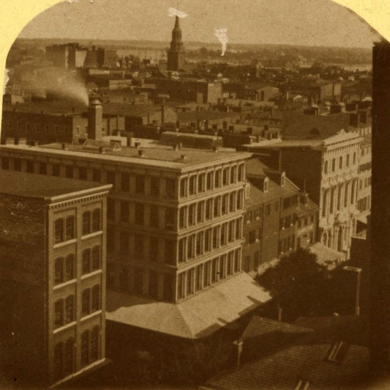 Khung cảnh nhìn từ Hội trường Độc lập của thành phố Philadelphia, 1858.