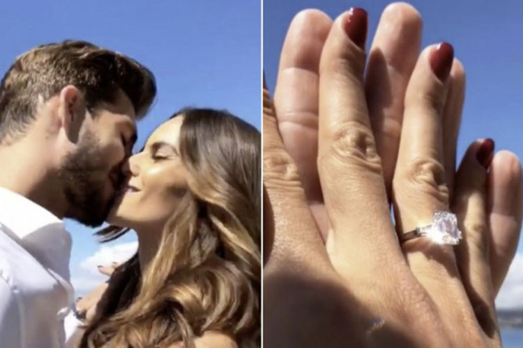 Mới đây, Izabel khoe nhẫn đính hôn mà Kevin dành tặng cho cô. Ảnh: chụp màn hình