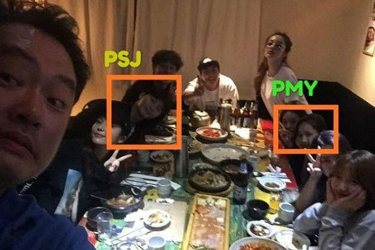 Tham gia tiệc mừng phim "Thư ký Kim sao thế", Park Min Young và Park Seo Joon ngồi đối diện nhau. Ảnh:Fanpage