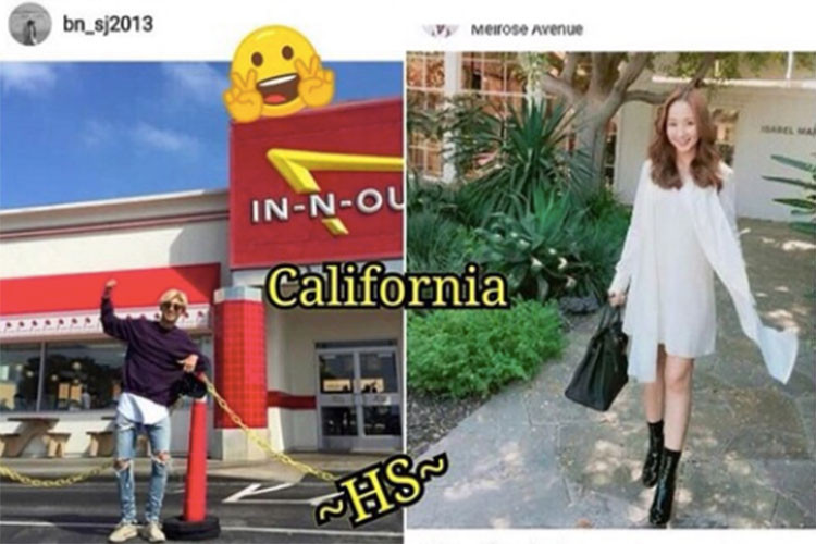 Park Min Young và Park Seo Joon không ít lần có thời gian du lịch trùng nhau. Ảnh:Fanpage