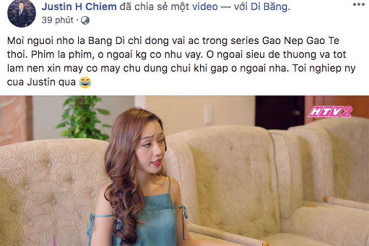 Băng Di nhận được sự chú ý khi đóng phim "Gạo nếp gạo tẻ". Vì diễn quá đạt vai cô tiểu thư cướp chồng người khác, nữ diễn viên bị dân mạng ném đá. Mới đây, bạn trai của Băng Di đã lên tiếng bênh vực cô.