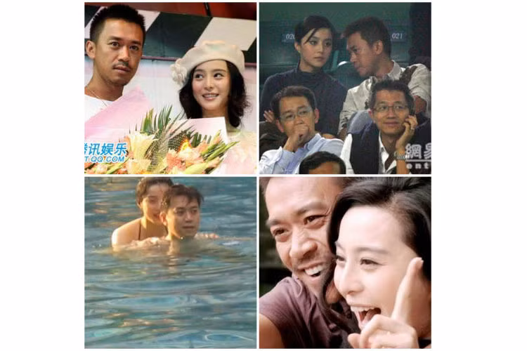 Bén duyên khi đóng chung phim, Phạm Băng Băng và Vương Học Bình hẹn hò từ năm 2004 - 2006. Ban đầu, cặp đôi liên tục úp mở thông tin khiến fans và truyền thông đau đầu. Ảnh: Danviet