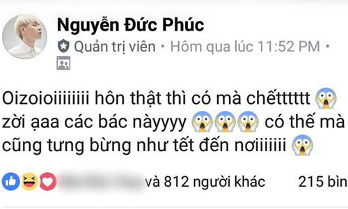 Và đây là lời "thanh minh" không thể đáng yêu hơn của Đức Phúc.