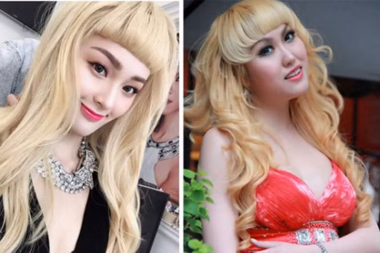 Việc thay đổi màu tóc từ đen sang vàng hoe từng được cho là chiến lược PR hình ảnh của người đẹp chiêu trò Phi Thanh Vân. Ảnh: Danviet