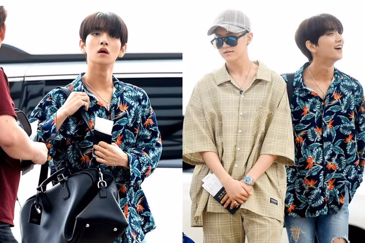 Joshua (SEVENTEEN): Trong thời điểm mùa hè, những phục trang khiến công chúng liên tưởng đến kỳ nghỉ vui tươi được ưa chuộng khá nhiều. Nam thần tượng nhóm SEVENTEEN được khen ngợi trông giống như một chàng trai vừa trở về từ chuyến nghỉ mát tại vùng biển.