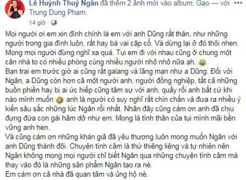 Chia sẻ của Thúy Ngân.