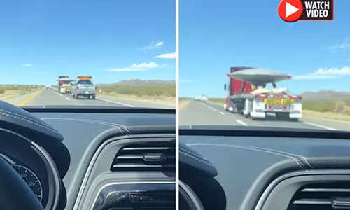 Video: Phat hien xe tai cho UFO huong ve Khu vuc 51 bi an