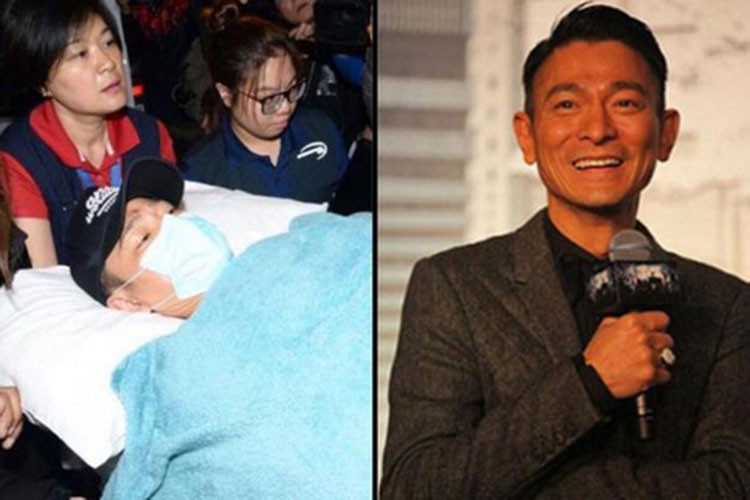 Năm 2017, đóng cảnh quay cưỡi ngựa, Lưu Đức Hoa bị ngựa giẫm mạnh lên lưng khi ngã xuống đất, chấn thương xương chậu và cột sống. Phải mất 3 tháng, anh mới phục hồi. Ảnh: Nguoilaodong