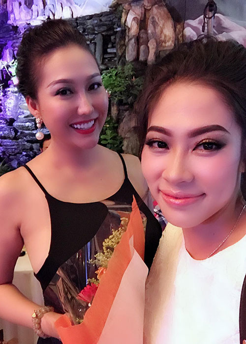 Làm quản lý cho em gái, Thùy Trang quen biết nhiều nghệ sĩ Việt.