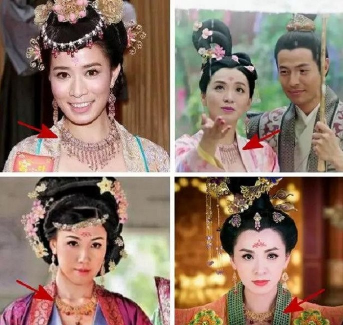 Sina còn tung bằng chứng cho thấy "Cung tâm kế" bản phim Xa Thi Mạn, Dương Di đóng chính 9 năm trước sử dụng phụ kiện y hệt "Cung tâm kế 2".