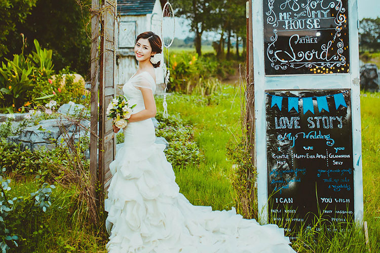 Hình ảnh Ngọc Linh hóa cô dâu xinh đẹp. Ảnh: Zing