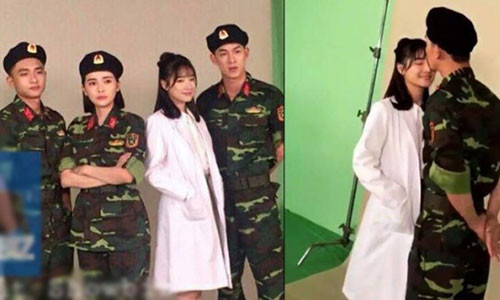 Nhã Phương bên Song Luân. Ảnh: Ngoisao