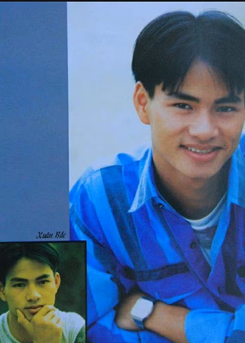 Xuân Bắc thời trẻ điển trai, thư sinh.