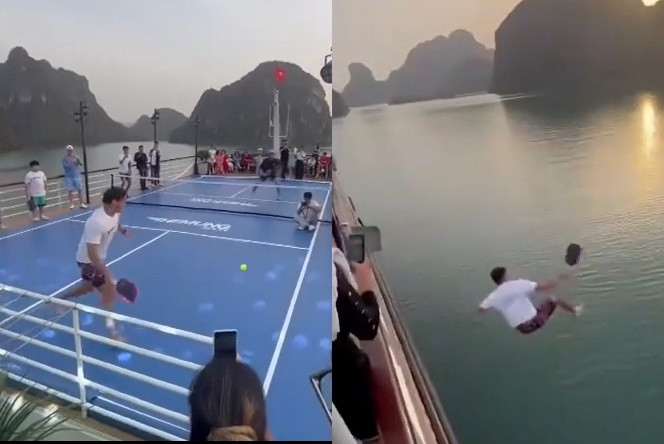 Xu phat chu tau cho du khach danh Pickleball tren boong