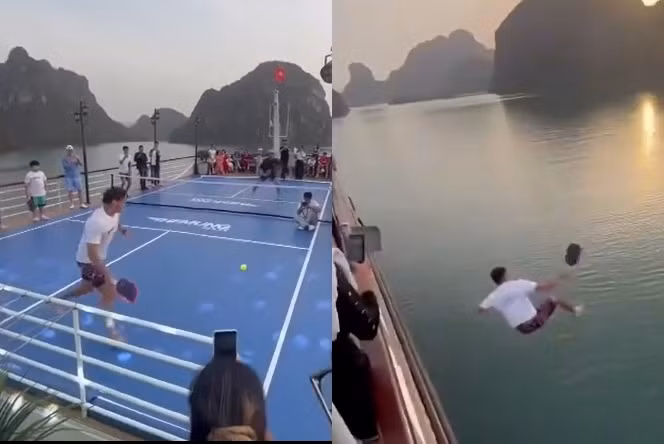 Xu phat chu tau cho du khach danh Pickleball tren boong