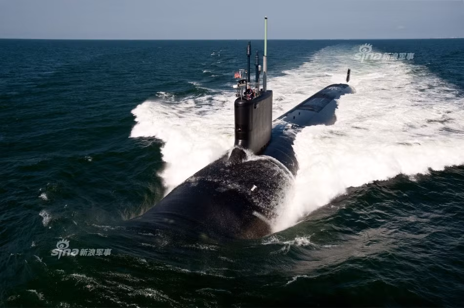 Tàu ngầm USS Illinois có khả năng hoạt động với tầm xa không giới hạn và hoạt động liên tục tới 33 năm trước khi cần phải tái nạp nhiên liệu. Nguồn ảnh: Sina.
