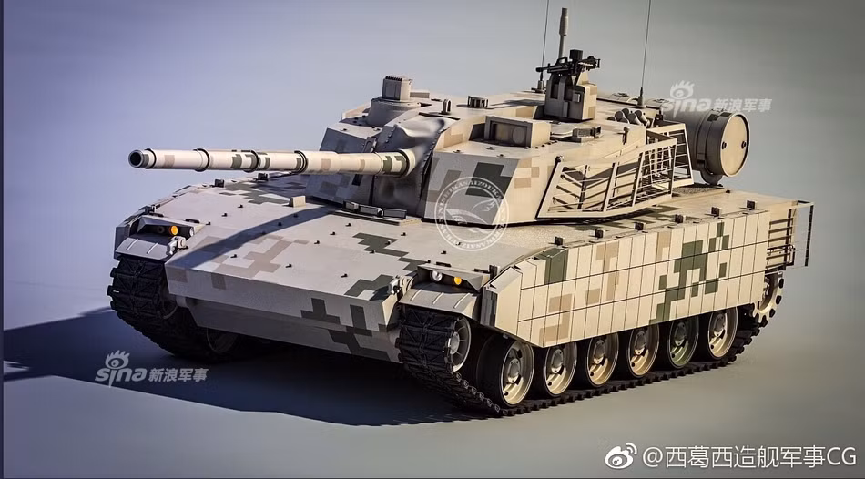 Các thông số kỹ thuật chi tiết của xe tăng VT5 Trung Quốc hiện vẫn chưa được nhà sản xuất tiết lộ. Tuy nhiên, dựa vào những hình ảnh được công bố chúng ta có thể dễ dàng nhận ra một vài điểm đặc biệt của chiếc xe tăng này. Nguồn ảnh: Sina.