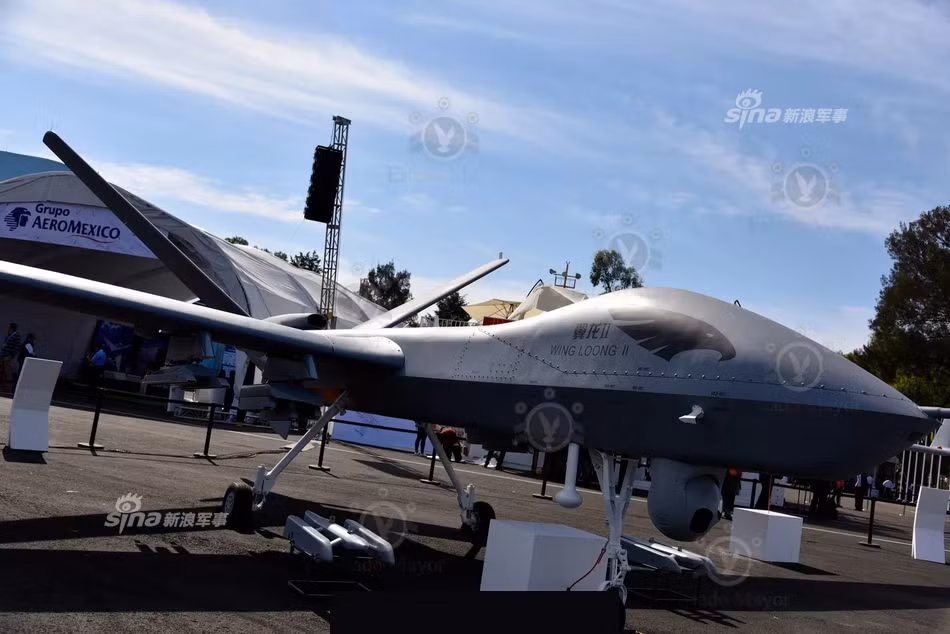 Ngoài kiểu dáng và thiết kế hiện đại, các máy bay của Trung Quốc cũng được cho là có trang bị tốt hơn do ra đời muộn hơn các máy bay không người lái của Mỹ. Điển hình là mẫu máy bay không người lái Wing Loong II của Trung Quốc được nước này sản xuất từ năm 2008 và vừa mới được chính thức xuất khẩu từ năm 2011 cho tới nay. Nguồn ảnh: Sina.