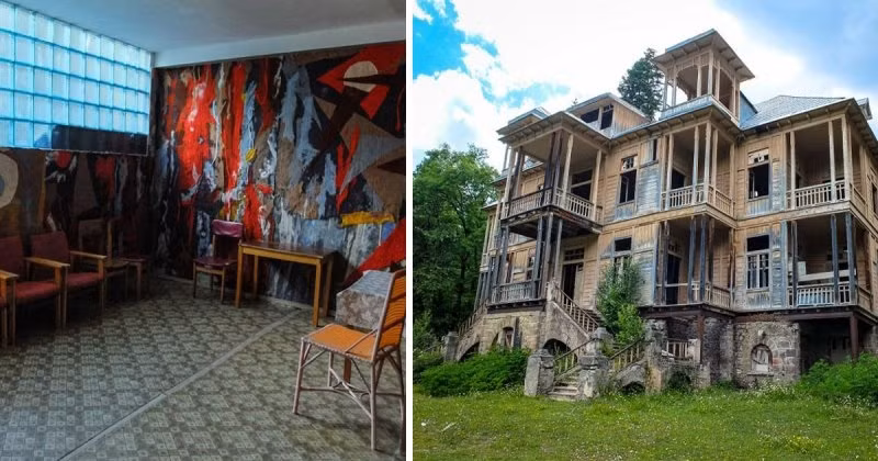 Ẩn đằng sau ngọn núi Caucasus ở vùng Racha, tây Georgia, khu nghỉ dưỡng bỏ hoang có tên Shovi đã bị quên lãng trong một vài thập kỷ. Ảnh: ER.