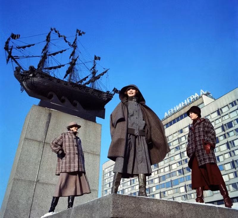 Trang phục len năm 1978. Len là một trang phục cần thiết với phụ nữ Liên Xô bởi nó rất ấm áp và thoải mái. Ảnh: ER.