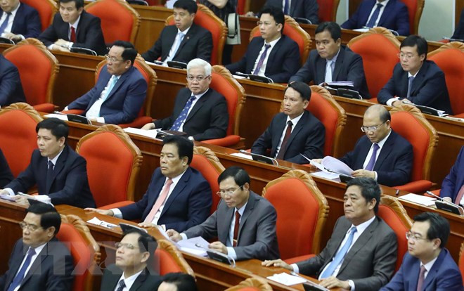 Sau phiên khai mạc, Trung ương tiến hành thảo luận tại tổ. Theo chương trình, Hội nghị làm việc đến ngày 18/5/2019. Ảnh: TTXVN.