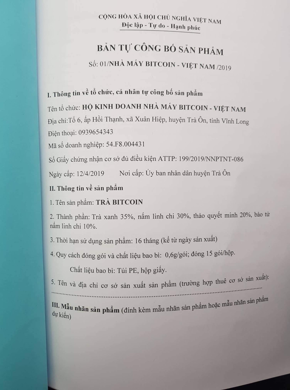 Bitcoin Detox, Boc tach chat beo “lo” bang chung san pham khong ro nguon goc, sai nang?-Hinh-2