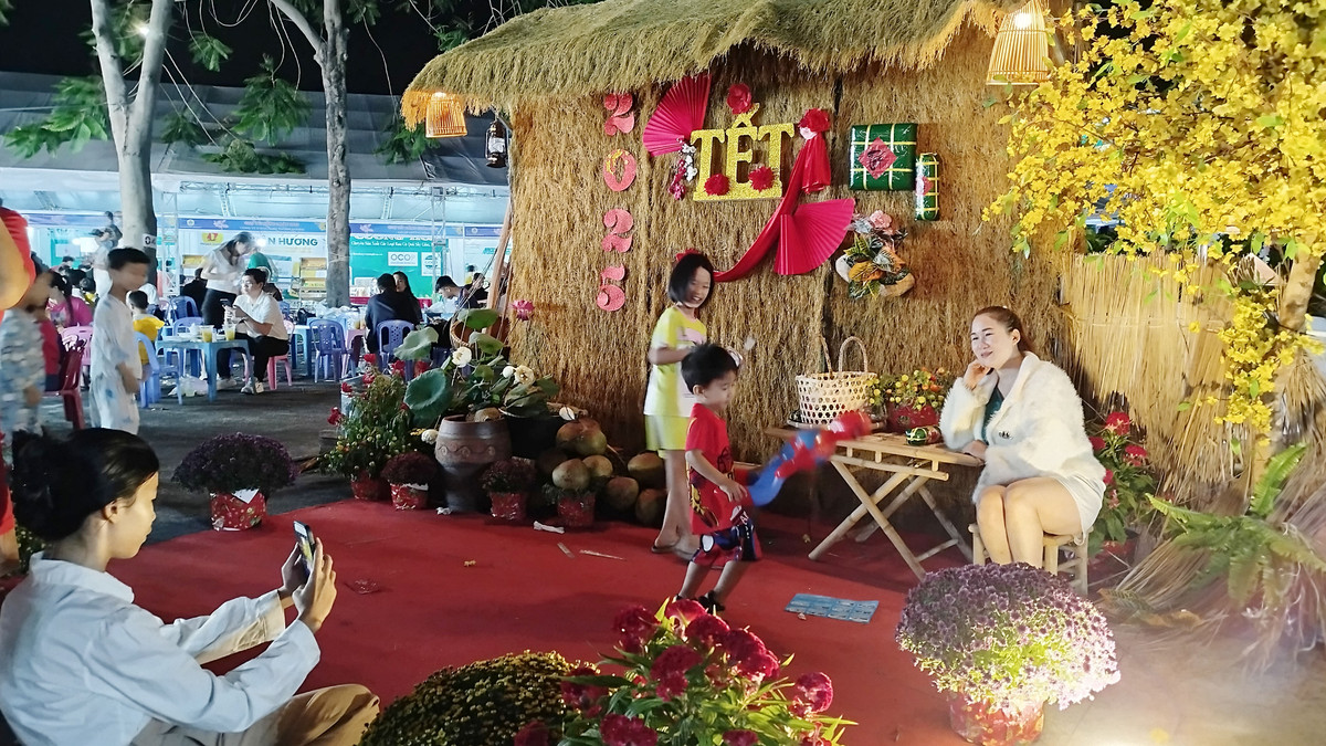 Không gian tiểu cảnh chụp ảnh tại phiên chợ