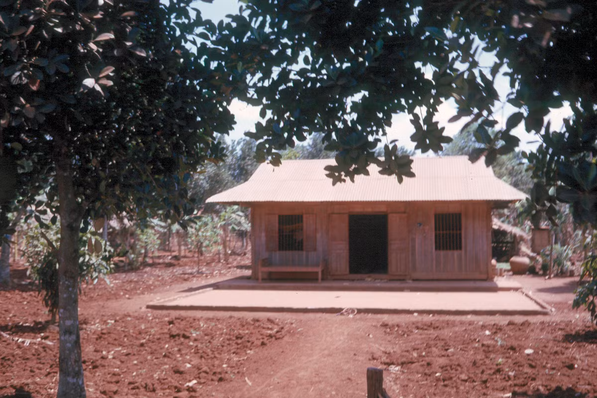 Một ngôi nhà của nông dân ở Bình Long.