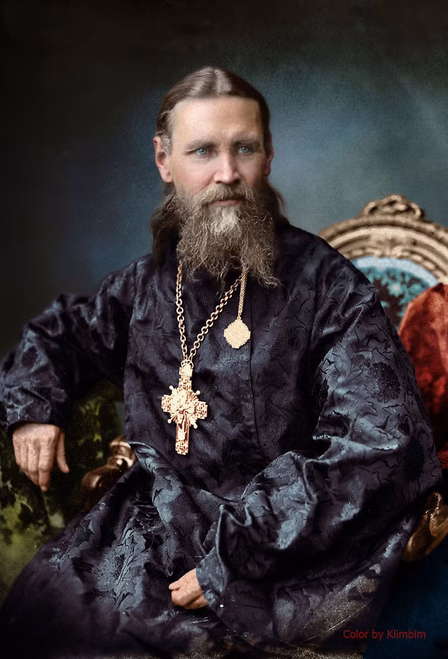Chân dung Thánh Joan Kronstadt (1829 - 1908), một nhà lãnh đạo của Hội đồng giáo hội Chính thống giáo Nga.