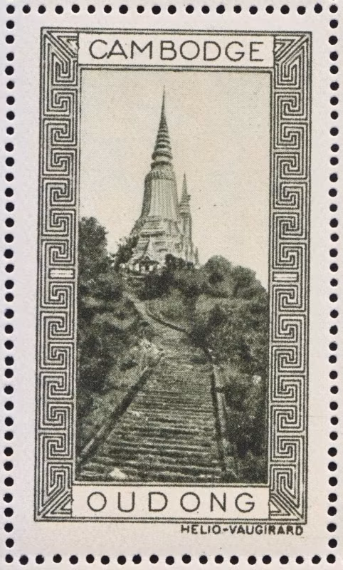 Chùa tháp Phnom Oudong ở thị trấn Oudong, Campuchia.