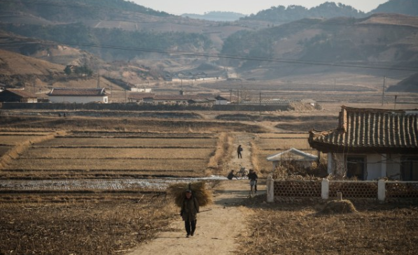 Người nông dân trở về nhà sau một ngày làm việc.