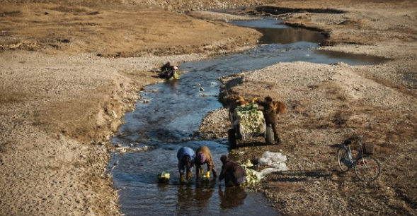 Khung cảnh yên bình ở vùng nông thôn Triều Tiên.