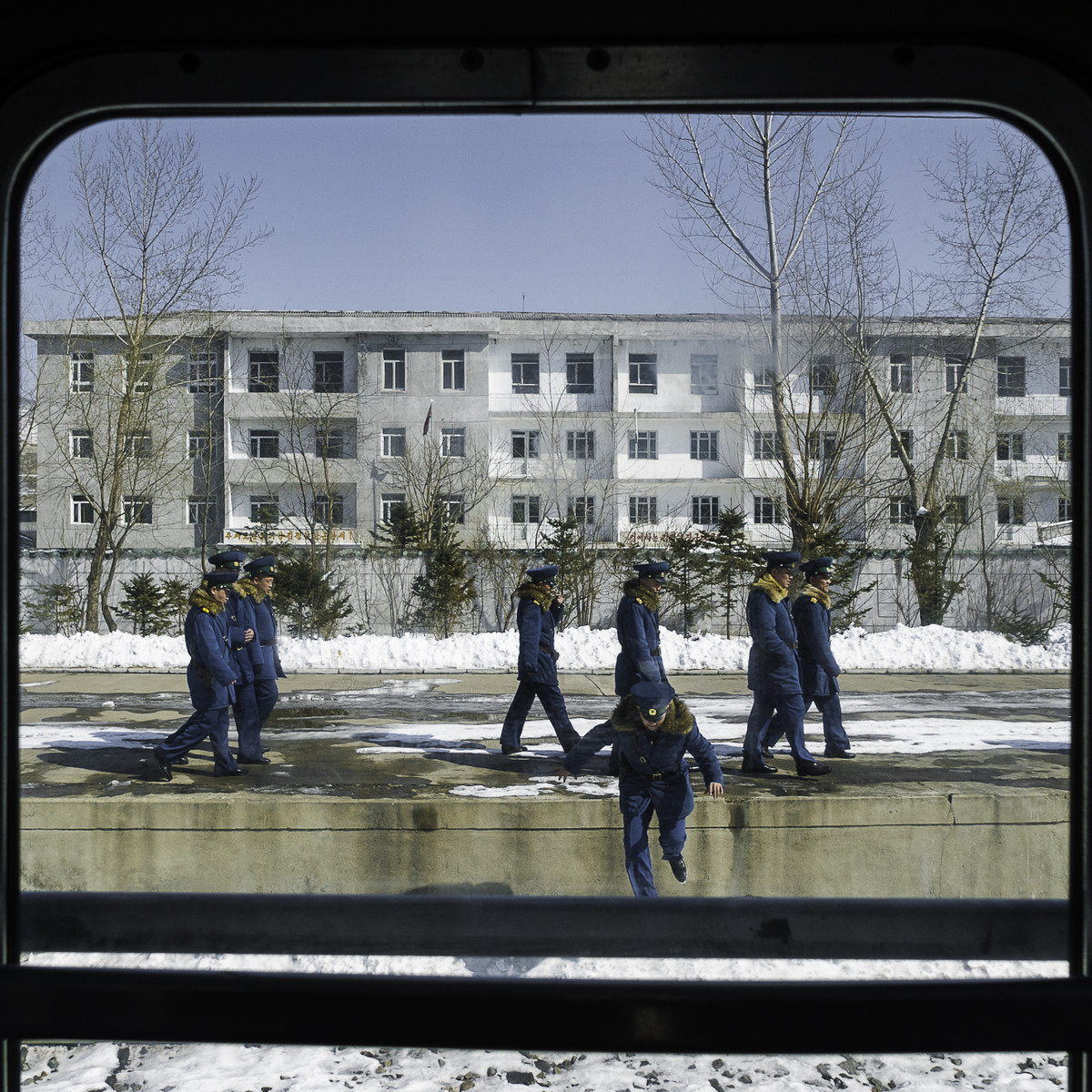 Ga xe lửa Chongjin ở tỉnh Bắc Hamgyong trong một ngày mùa đông.