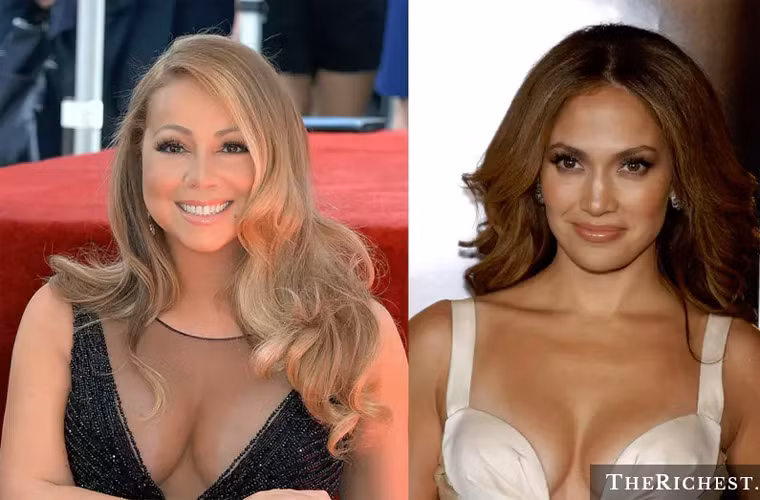 Đầu những năm 2000, khi được phỏng vấn hỏi về Jennifer Lopez, nữ diva đã nói: “Tôi không biết cô ấy”. Câu trả lời của nữ ca sĩ đã bị chê là không khôn ngoan và lộ rõ sự ghen ăn tức ở với J.Lo bởi thời điểm đó cô đang nổi như cồn. Về phía Jennifer, khi được hỏi về sự việc này, nữ hoàng Latin tỏ ra khôn ngoan hơn: “Tôi đoán Mariah đã quên chứ chúng tôi gặp nhau nhiều lần rồi”. (Ảnh: The Richest)