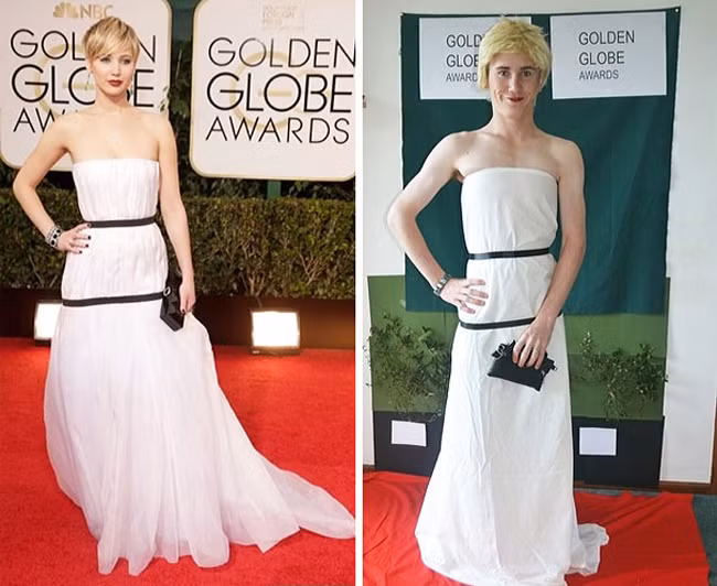 Cũng duyên dáng chả kém gì Jennifer Lawrence.