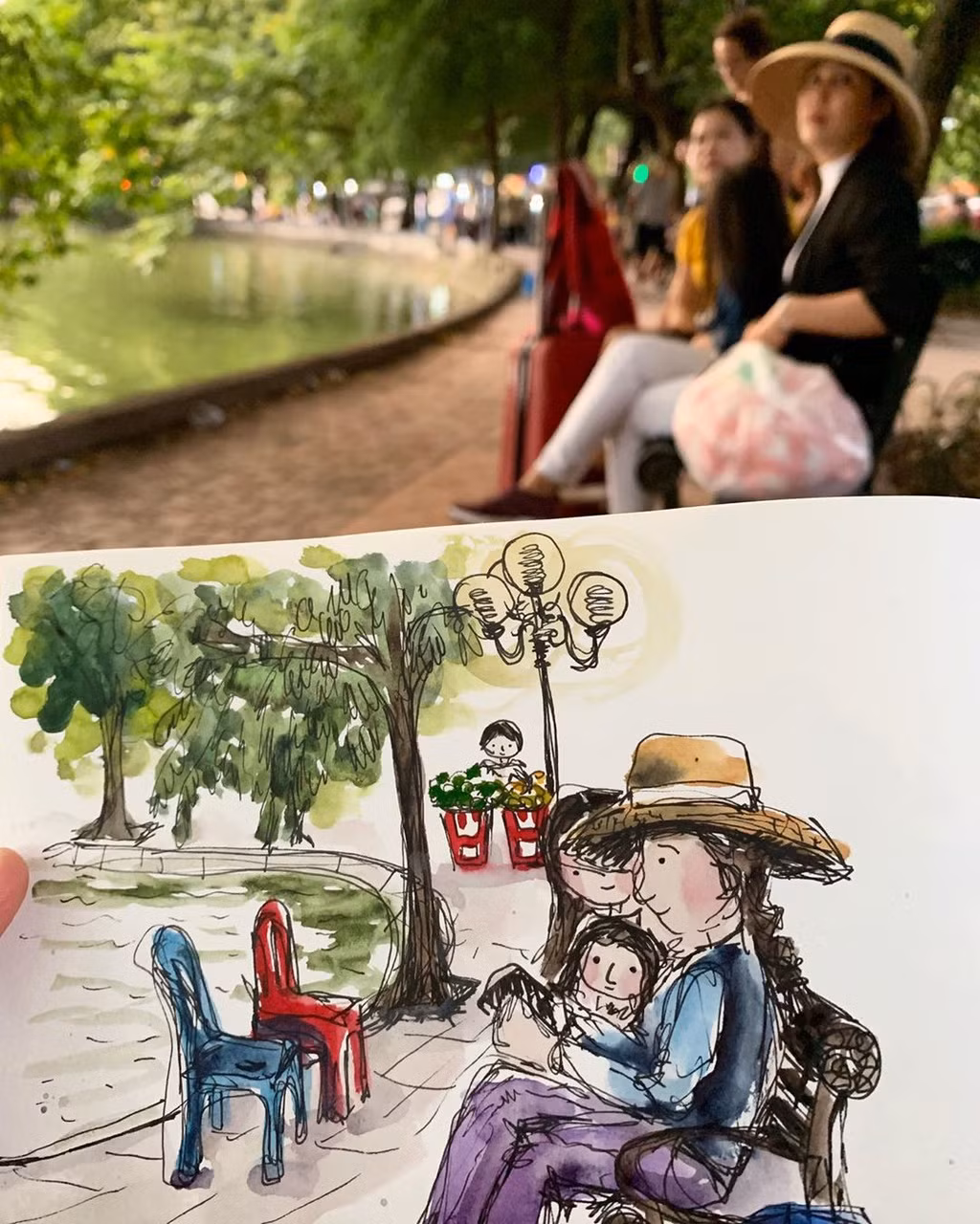 Những người bán hàng ven đường hiện lên dễ mến nhờ tình yêu đặc biệt Barnes dành cho Việt Nam.