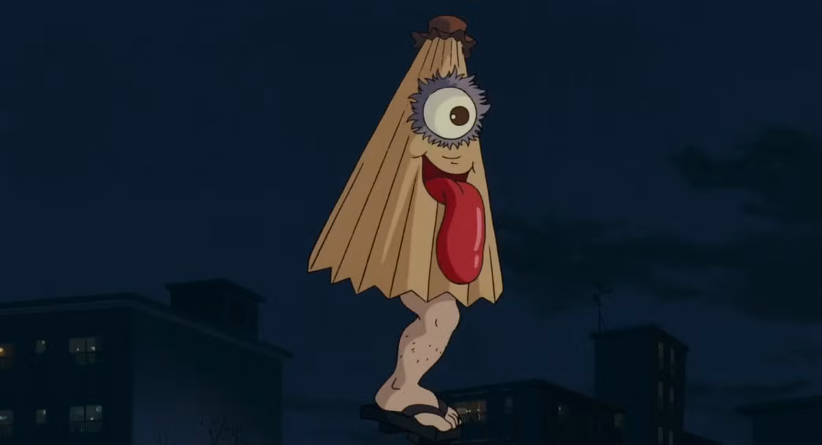 Nguyên do là bởi khi "ma ô" Kasa-obake đột nhiên xuất hiện thì nó sẽ khiến người đó hoảng sợ bằng việc để lộ chiếc lưỡi đỏ ngầu và dài ra khỏi miệng.